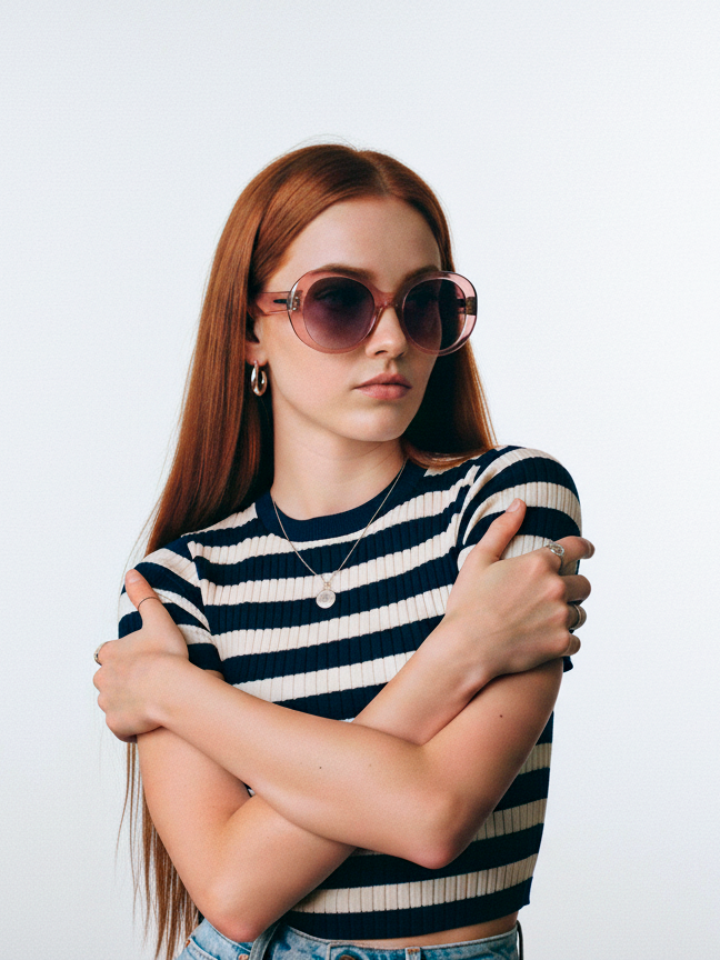 Modelo con gafas de pasta rosas Kayros modelo Paola en BLACK FRIDAY