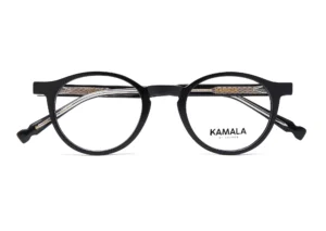 Gafas graduadas de acetato Kamala CORAL Black en vista lateral