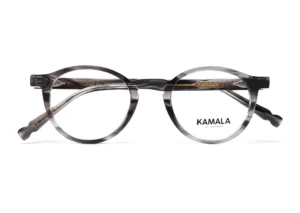 Gafas graduadas de acetato Kamala CORAL Grey en vista lateral