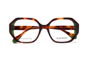 Gafas graduadas de acetato Kayros FLASH Tortoise en vista lateral