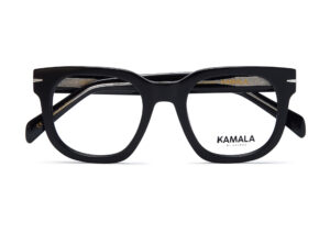 Gafas graduadas de acetato Kamala GARNET Black en vista lateral