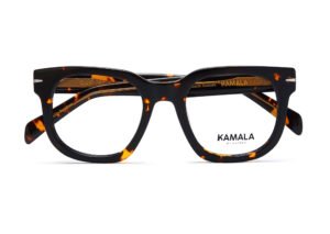 Gafas graduadas de acetato Kamala GARNET Tortoise en vista lateral