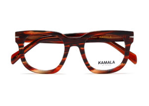Gafas graduadas de acetato Kamala GARNET Brown en vista lateral