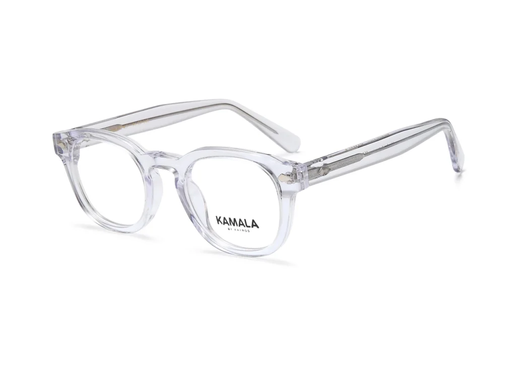 Gafas graduadas de acetato Kamala GAZE Transparent en vista frontal