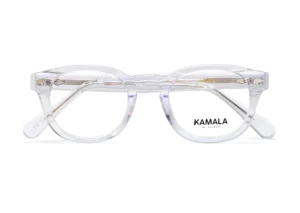 Gafas graduadas de acetato Kamala GAZE Transparent en vista lateral