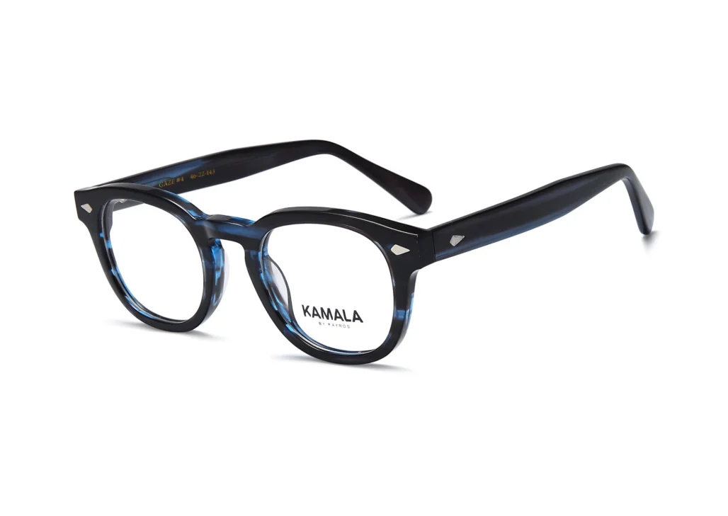 Gafas graduadas de acetato Kamala GAZE Blue en vista frontal