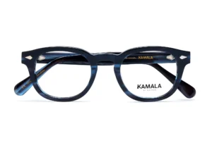 Gafas graduadas de acetato Kamala GAZE Blue en vista lateral