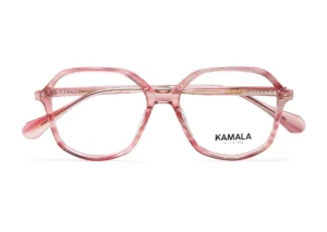 Gafas graduadas de acetato Kamala GLACIAL Rose en vista lateral