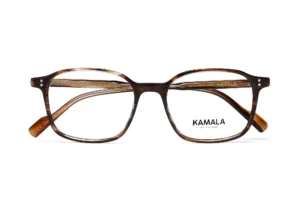 Gafas graduadas de acetato Kamala HALO Brown en vista lateral