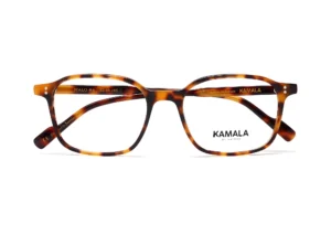 Gafas graduadas de acetato Kamala HALO Tortoise en vista lateral