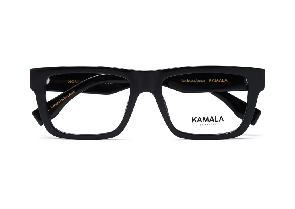 Gafas graduadas de acetato Kamala HORIZON Black en vista lateral