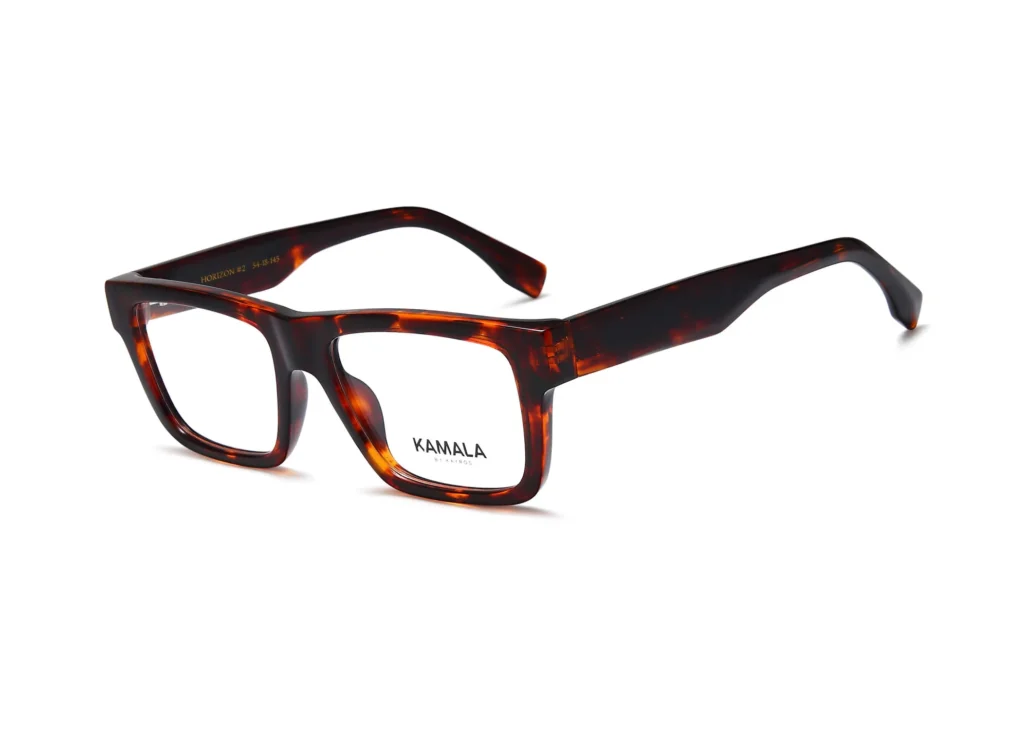 Gafas graduadas de acetato Kamala HORIZON Tortoise en vista frontal
