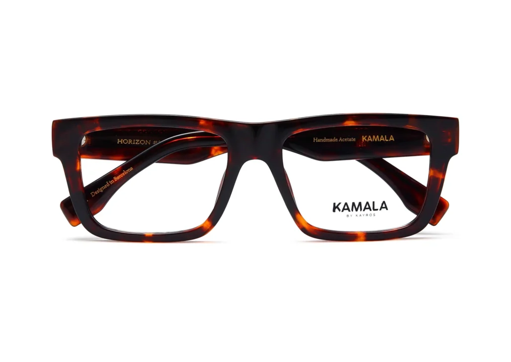 Gafas graduadas de acetato Kamala HORIZON Tortoise en vista lateral