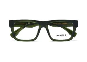 Gafas graduadas de acetato Kamala HORIZON Green en vista lateral