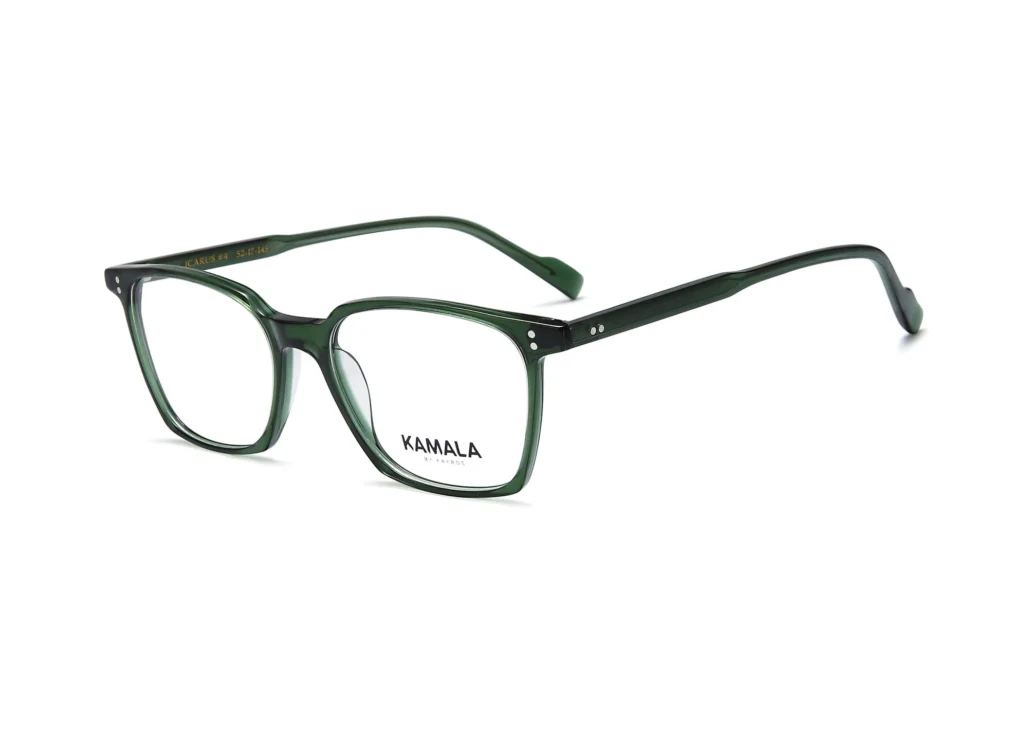 Gafas graduadas de acetato Kamala ICARUS Green en vista frontal