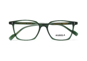 Gafas graduadas de acetato Kamala ICARUS Green en vista lateral