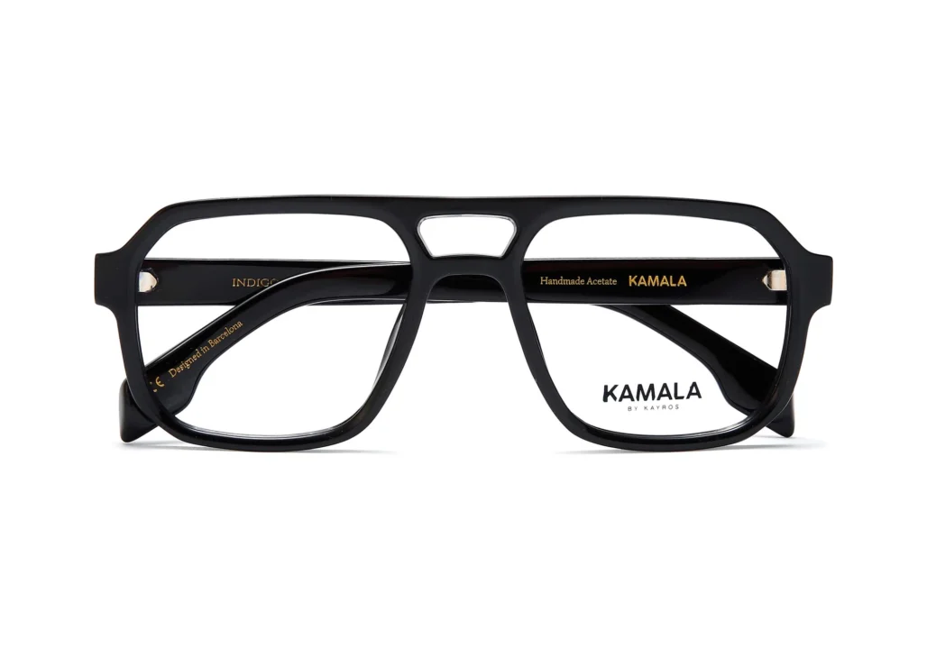 Gafas graduadas de acetato Kamala INDIGO Black en vista lateral