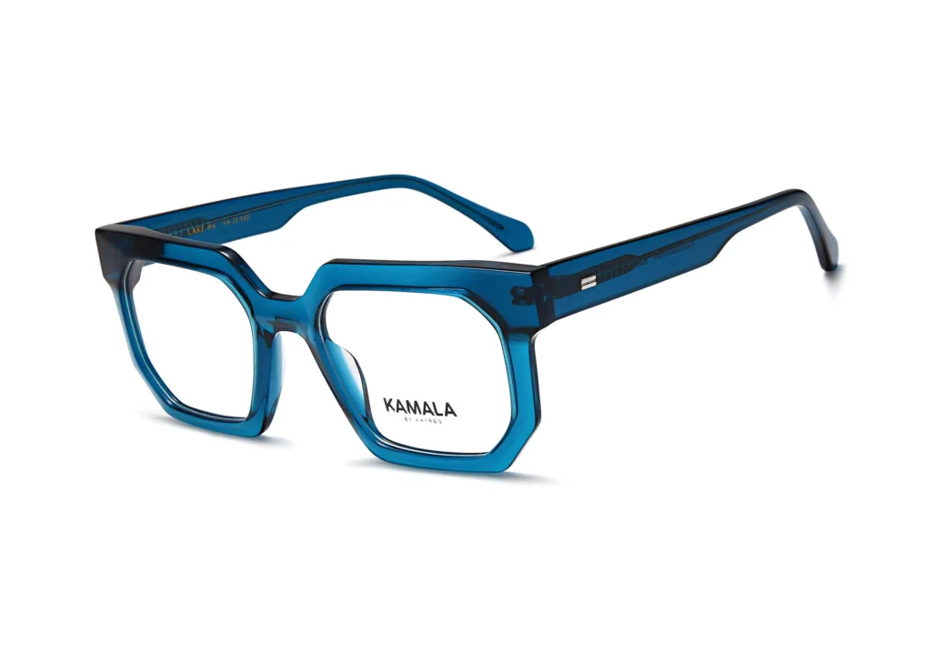 Gafas graduadas de acetato Kamala LAKE Blue en vista frontal