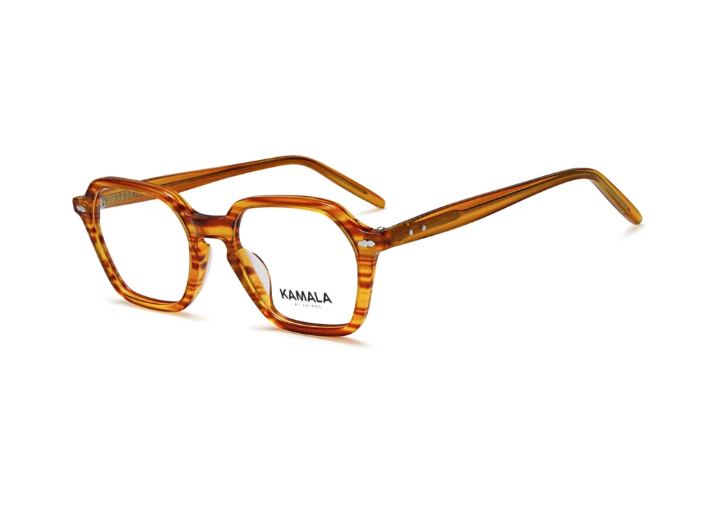 Gafas graduadas de acetato Kamala PAUSA Sabana en vista frontal