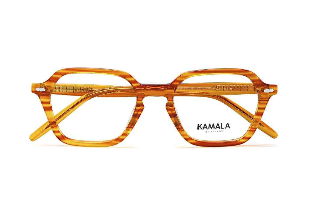 Gafas graduadas de acetato Kamala PAUSA Sabana en vista lateral