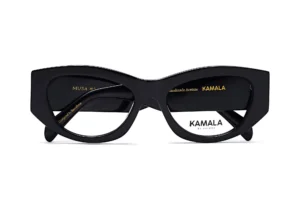 Gafas graduadas de acetato Kamala MUSA Black en vista frontal