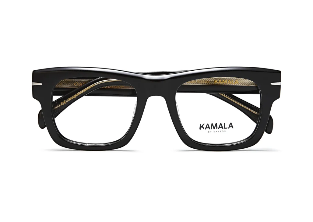 Gafas graduadas de acetato Kamala OASIS Black en vista frontal