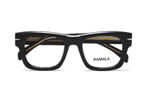 Gafas graduadas de acetato Kamala OASIS Black en vista frontal
