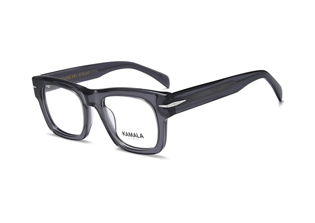Gafas graduadas de acetato Kamala OASIS Grey en vista frontal