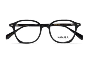 Gafas graduadas de acetato Kamala BLOOM Black en vista lateral