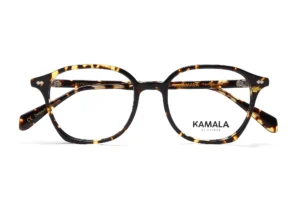 Gafas graduadas de acetato Kamala BLOOM Tortoise en vista lateral