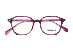 Gafas graduadas de acetato Kamala BLOOM Pink en vista lateral