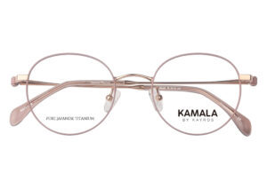 Gafas graduadas de titanio Kayros & Kamala MAYELI Rose en vista lateral