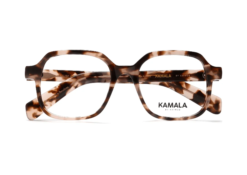 Gafas graduadas de acetato Kamala MUSE Tortoise en vista frontal