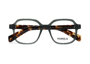 Gafas graduadas de acetato Kamala MUSE Grey en vista frontal