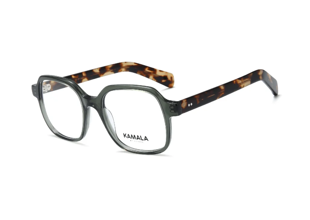 Gafas graduadas de acetato Kamala MUSE Grey en vista frontal