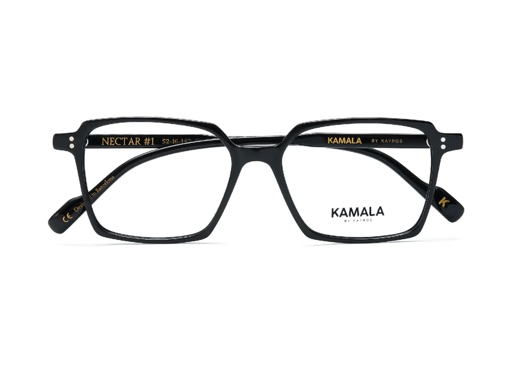 Gafas graduadas de acetato Kamala NECTAR Black en vista frontal