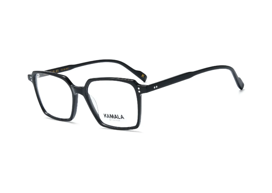 Gafas graduadas de acetato Kamala NECTAR Black en vista frontal