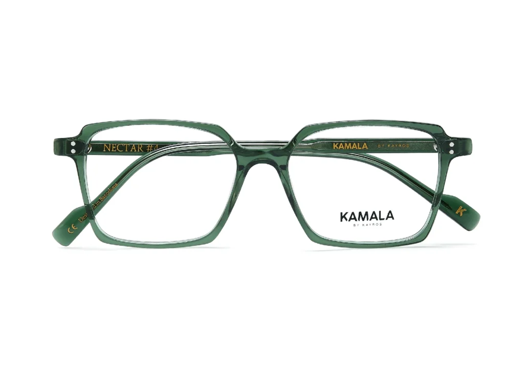 Gafas graduadas de acetato Kamala NECTAR Green en vista frontal