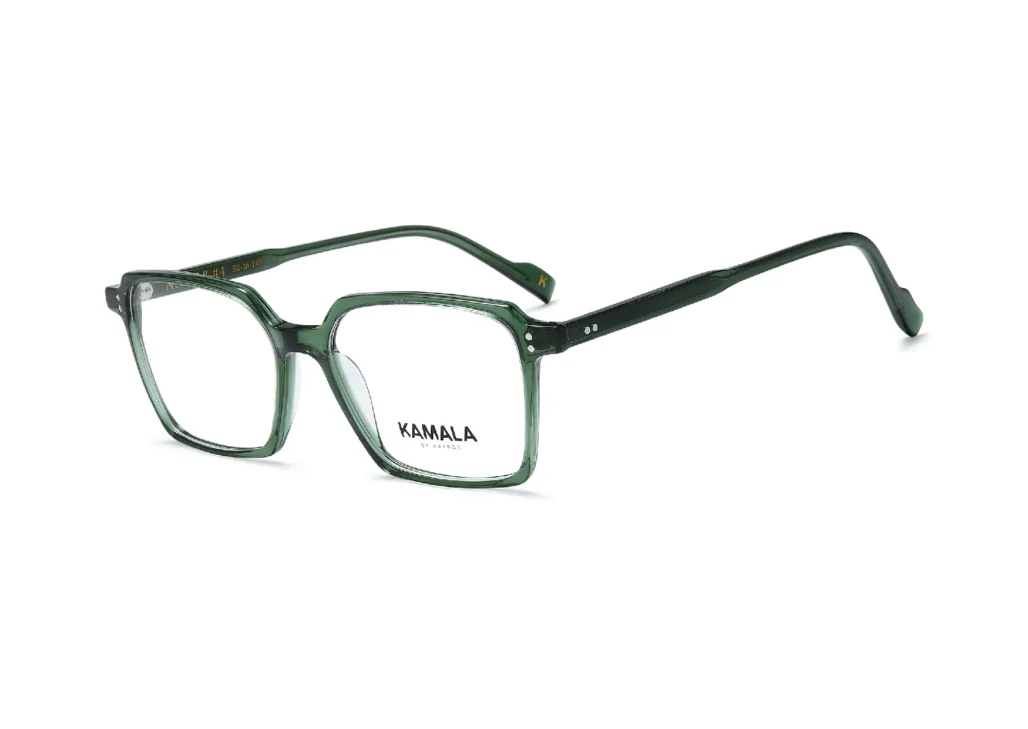Gafas graduadas de acetato Kamala NECTAR Green en vista frontal