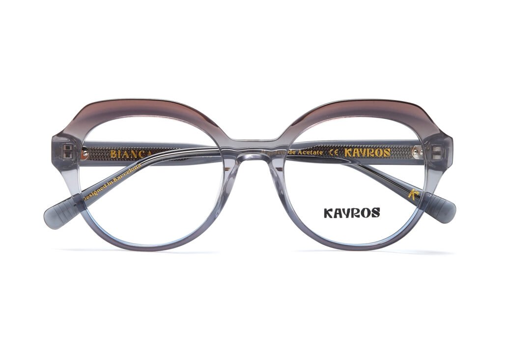 Gafas graduadas Kayros BIANCA Grey en vista lateral