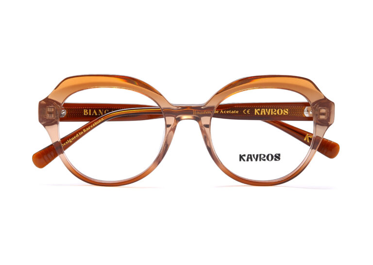 Gafas graduadas Kayros BIANCA Brown en vista lateral
