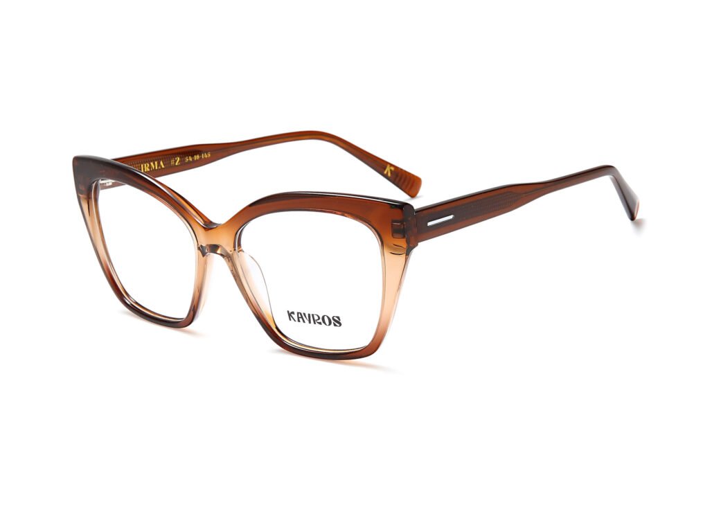 Gafas graduadas Kayros IRMA Brown en vista frontal