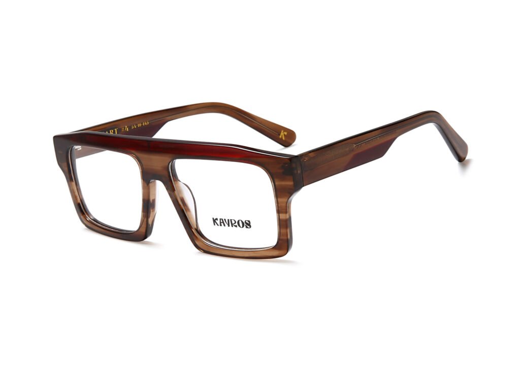 Gafas graduadas Kayros IVART Brown en vista frontal