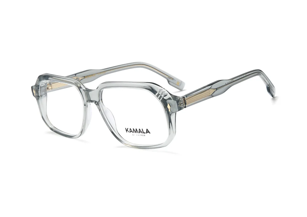 Gafas graduadas Kamala RUMI Crystal Grey en vista frontal