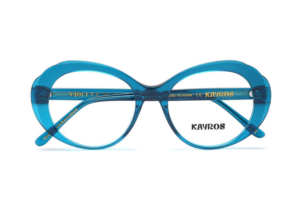 Gafas graduadas Kayros VIOLETA Blue en vista lateral