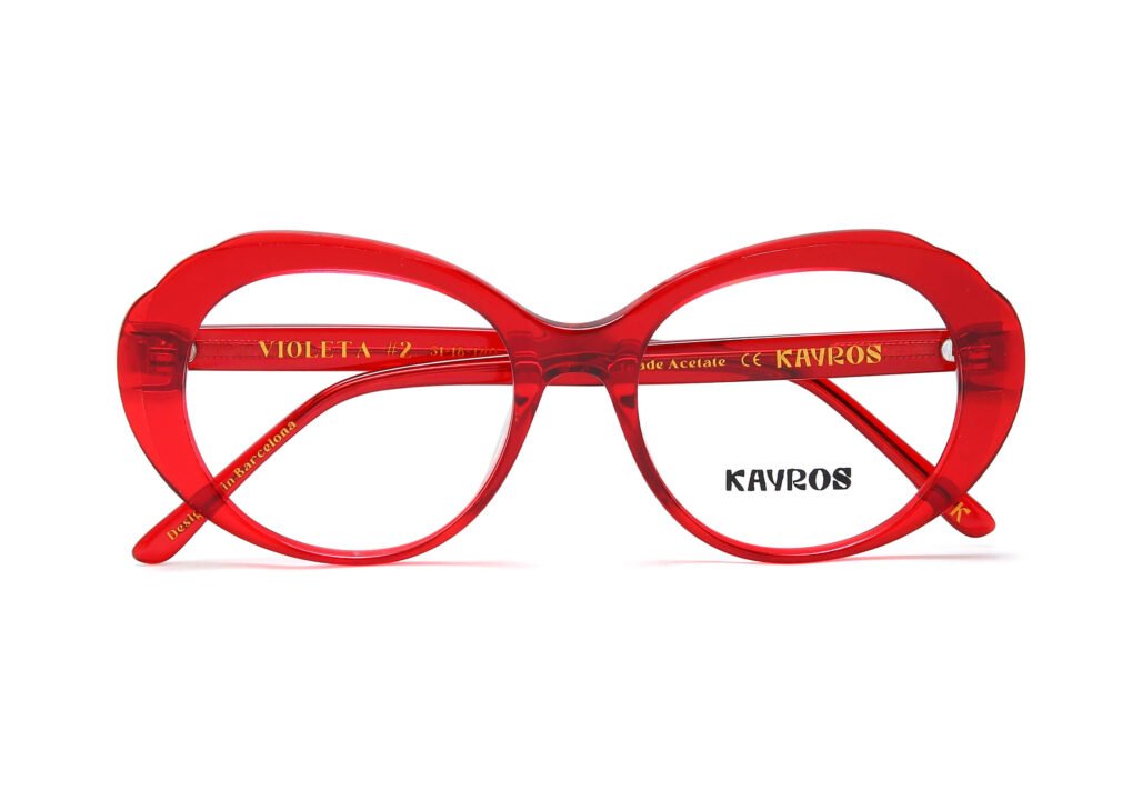 Gafas graduadas Kayros VIOLETA Red en vista lateral