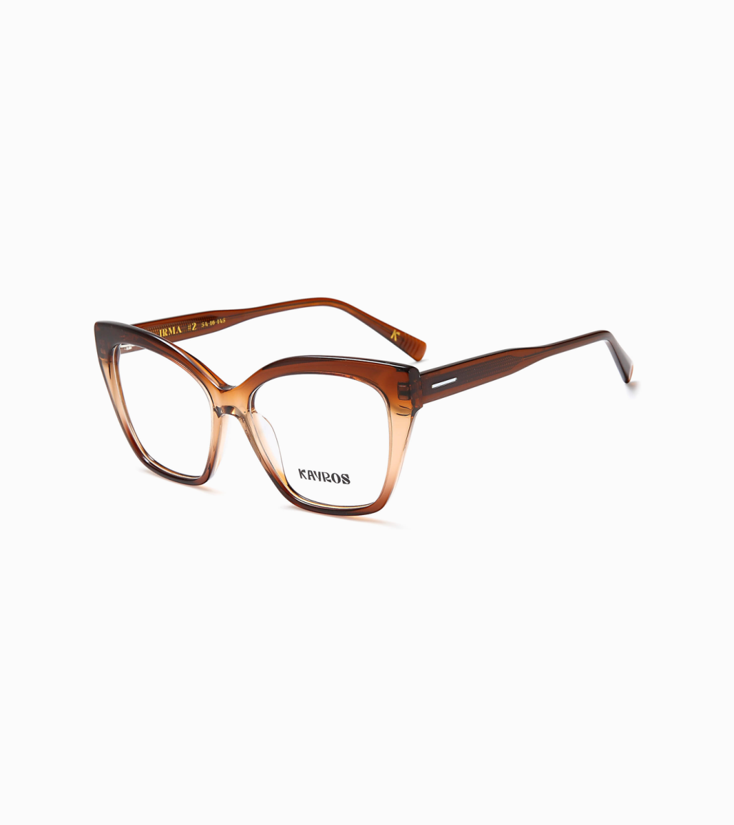 Gafas graduadas Kayros IRMA Brown en vista frontal