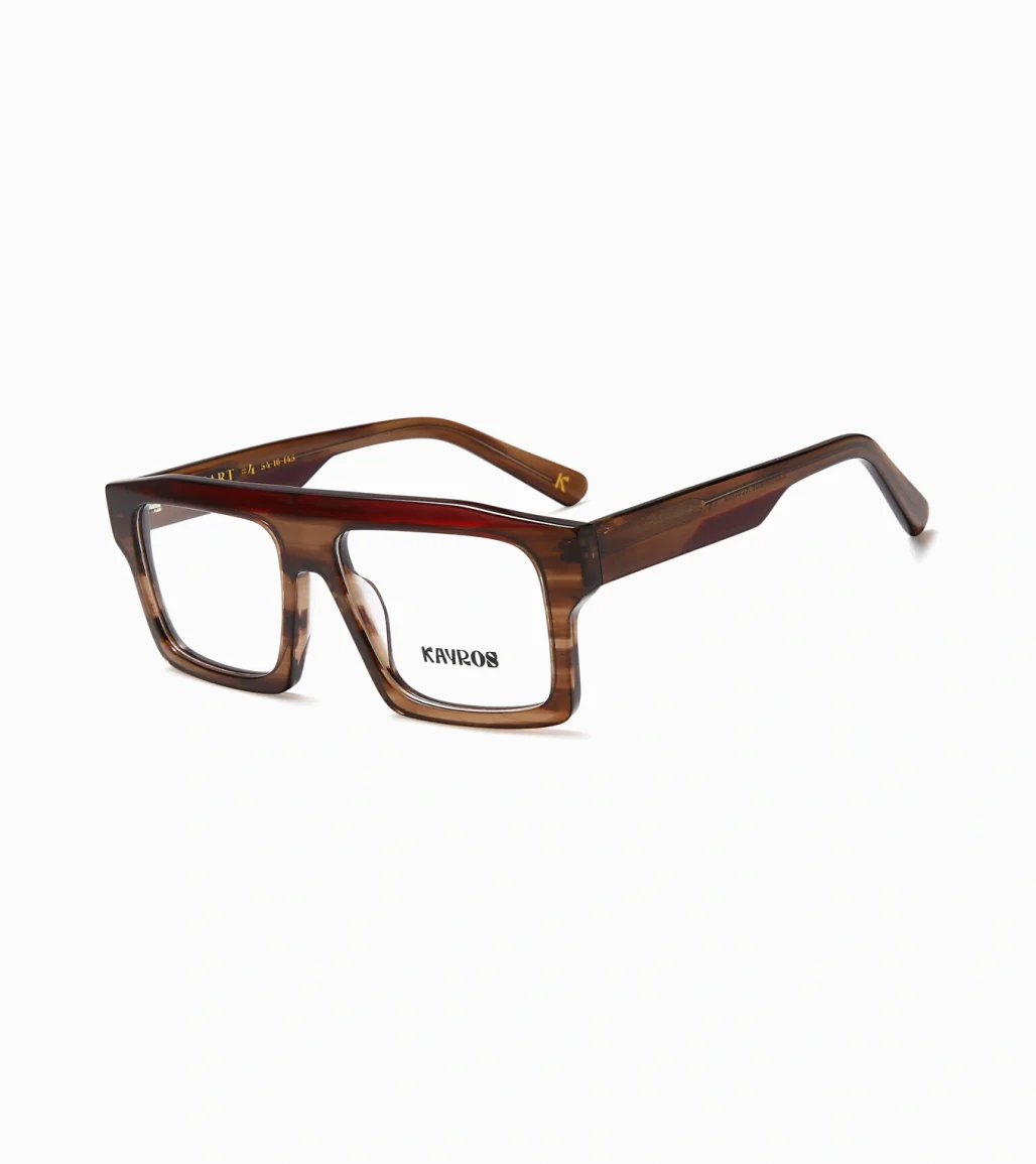 Gafas graduadas Kayros IVART Brown en vista frontal