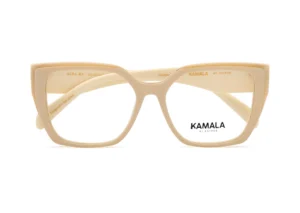 Gafas graduadas de acetato Kamala ALBA White en vista lateral