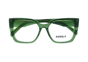 Gafas graduadas de acetato Kamala ALBA Green en vista lateral